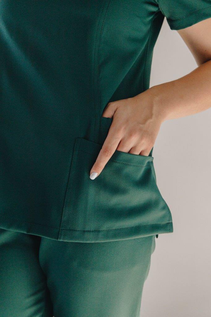 Fitted Scrub Top Emerald LCL Scrubs